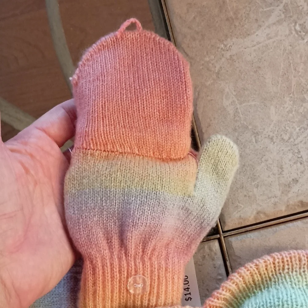 Falls Creek Kids Rainbow Mittens and Headband Set